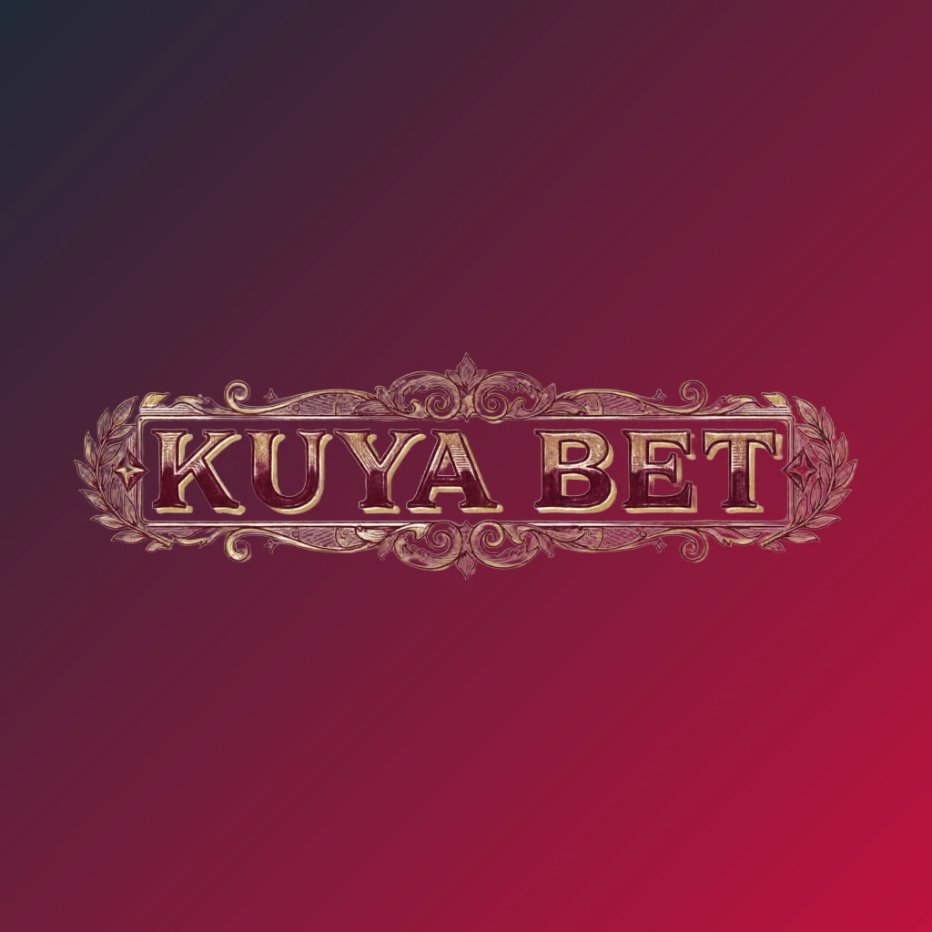 Vintage emblem logo featuring the brand name KUYA BET in classic typography with an ornamental frame, designed in a retro premium style on a transparent background, ideal for a website header